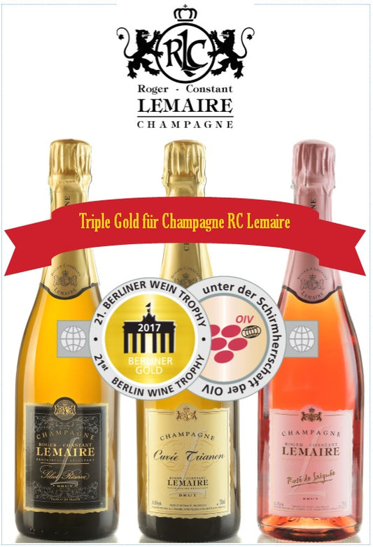 3 x Gold Medaillen an Champagne RC Lemaire